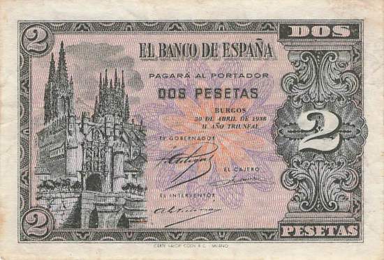 2 Pesetas 1938 p109